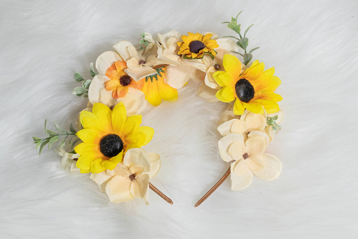 Tangerine Radiance - Oranje Bloemen Haarband | Handgemaakte Haaraccessoire voor Magische en Elegante stijlen | by Odette Design