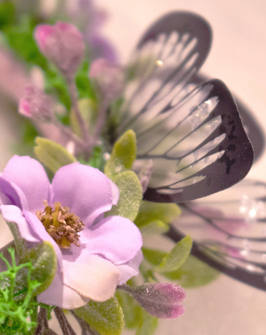 Lilac moss flower headband