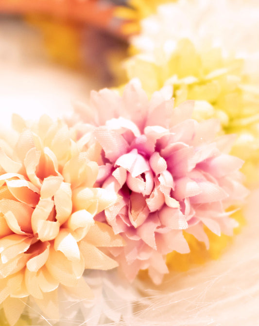 Colored floral headband