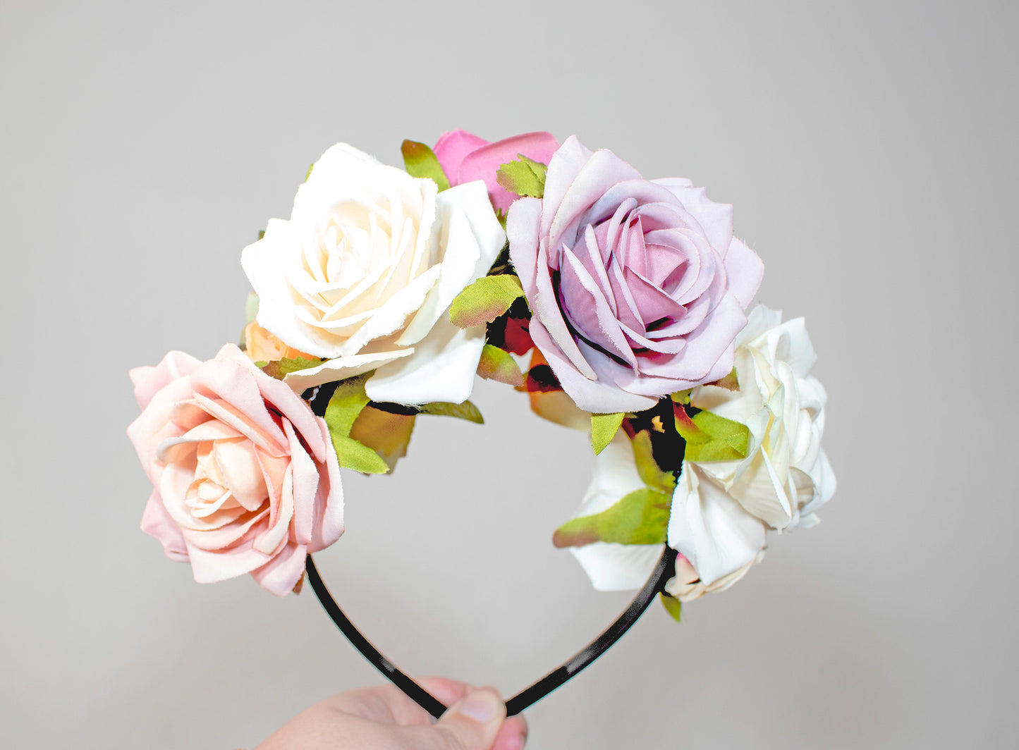 Headband with roses