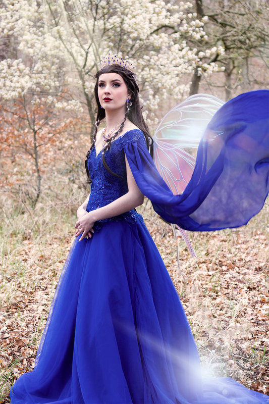 Elven Koningin Jurk - Royal Blue